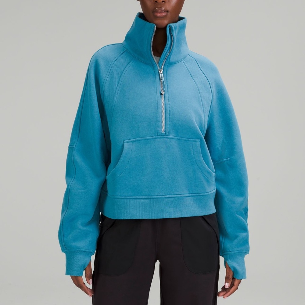 Lululemon Scuba Oversized cropped 1/2 Zip in Oceanic NWT